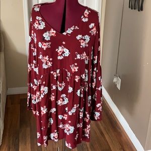Lane Bryant floral print loose fit blouse